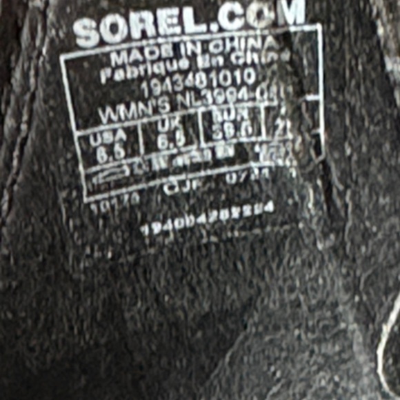 EUC Sorel Women's Black and White Cameron Flatform Sandals size 8.5 - Picture 3 of 10